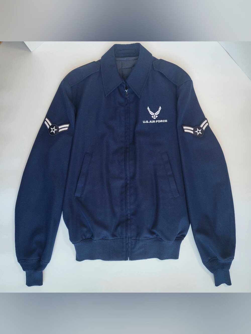 Defense Logistics Agency Wings Collection Jacket Mens 42XL USAF - A1C E3 Patches